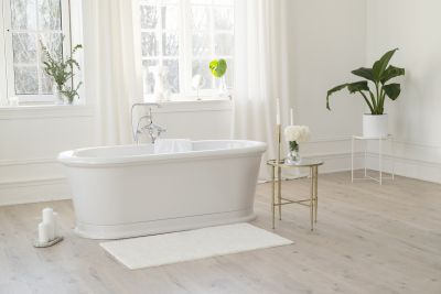 Stylish Bathroom with New Bathtub
